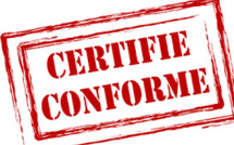 CERTIFICATION CONFORME CERTIFICATION CONFORME